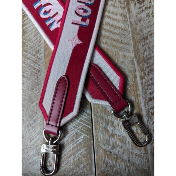 ***SOLD*** Louis Vuitton Raspberry/Pink Jacquard Shoulder Strap - Picture 8 of 10